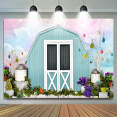 Bunt Himmel Cowboy Hölzern Frühling Ostern Hintergrund